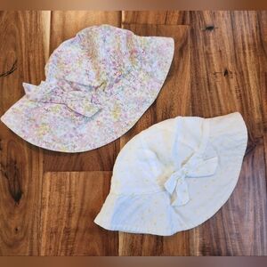 Floral and Polka Dot Kids Sun Hats